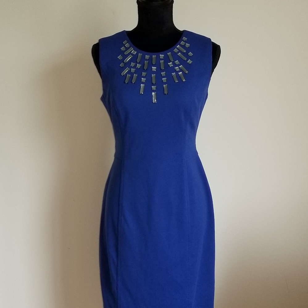 Calvin Klein sleveless embellished dress